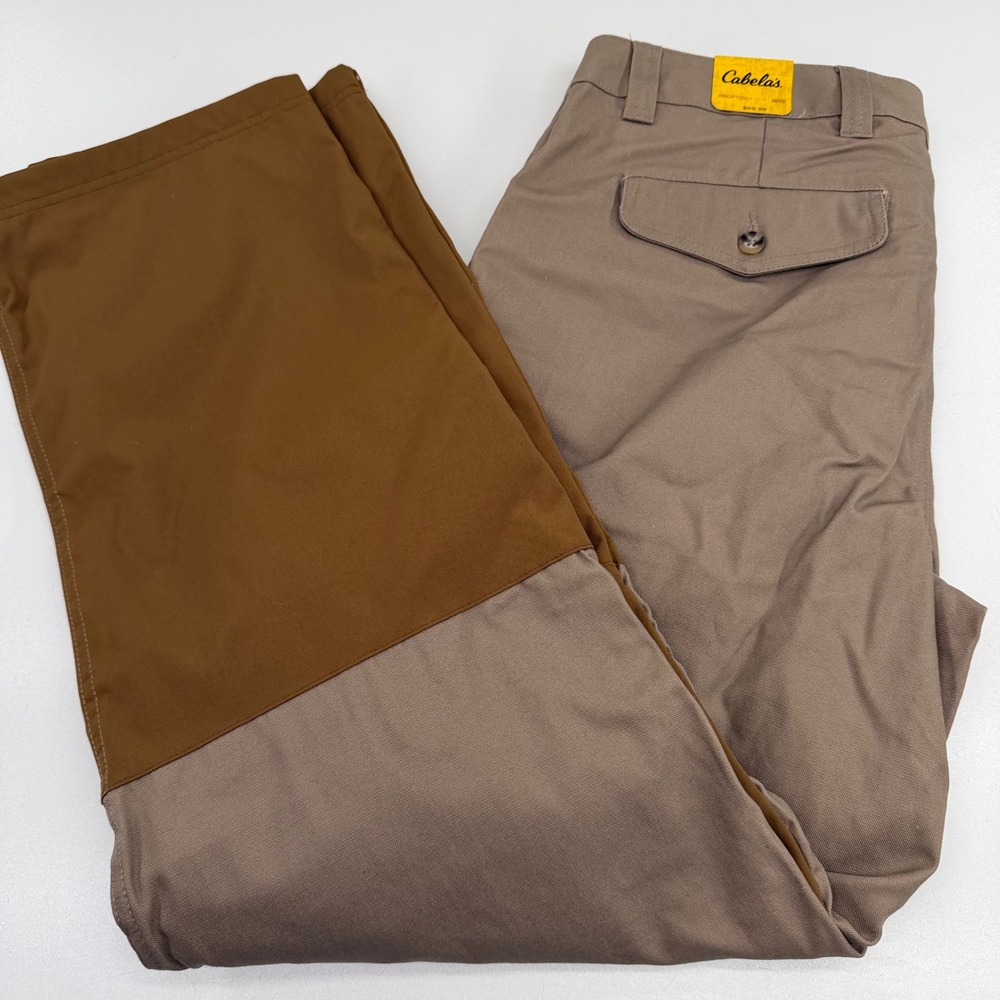 Cabelas Traditions Upland Hunting Pants Mens 36x32 Tan Brown Field Reinforced